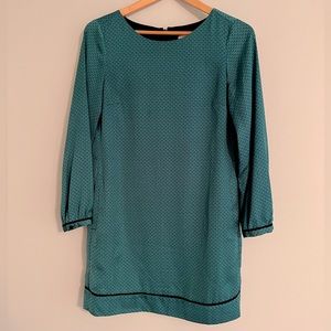 Loft, green/black, long sleeved, dress (size 6P), like new/perfect condition